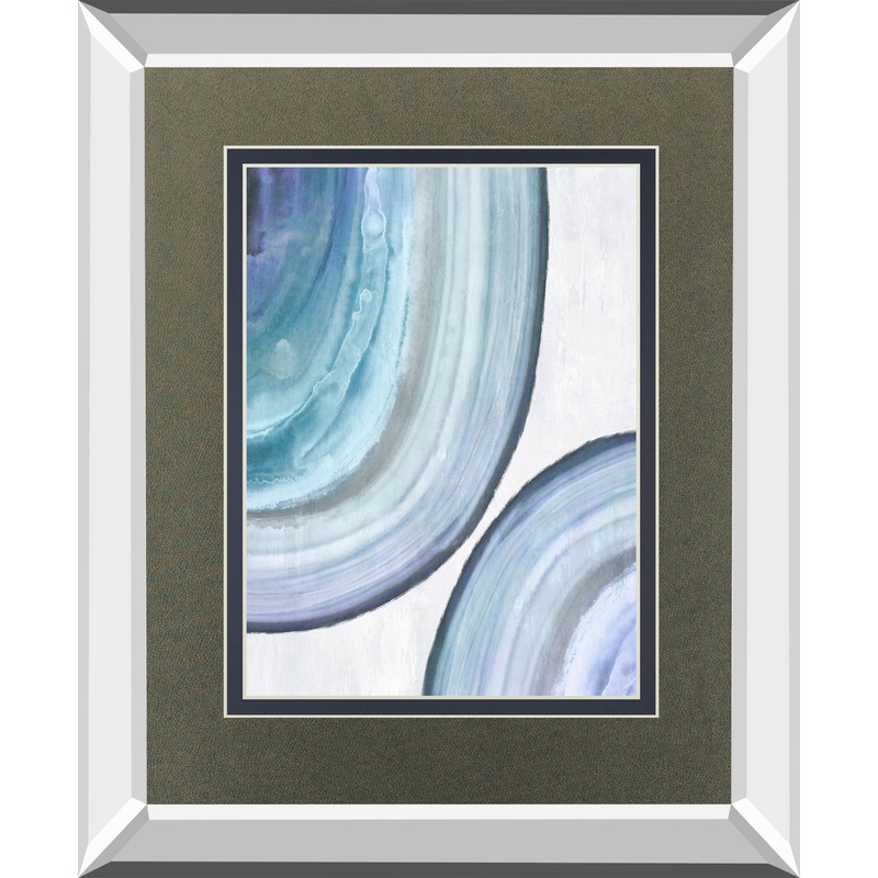 Endless Blue II By Eva Watts Mirrored Frame – Blue