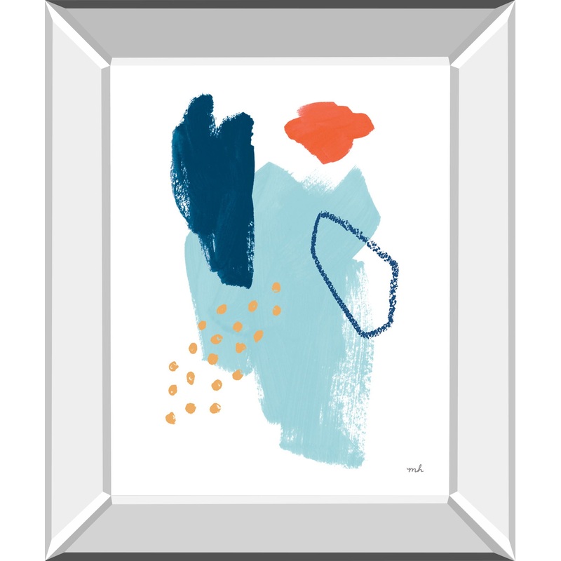 Eternal Optimist I By Moira Hershey – Mirror Framed Print Wall Art – Blue