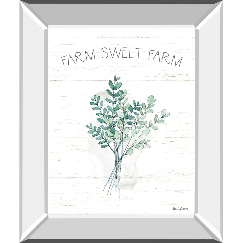 Farmhouse Cotton V By Beth Grove – Mirror Framed Print Wall Art – White