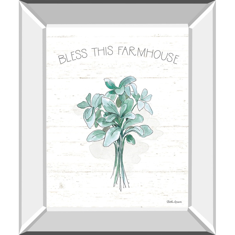 Farmhouse Cotton VI By Beth Grove – Mirror Framed Print Wall Art – White