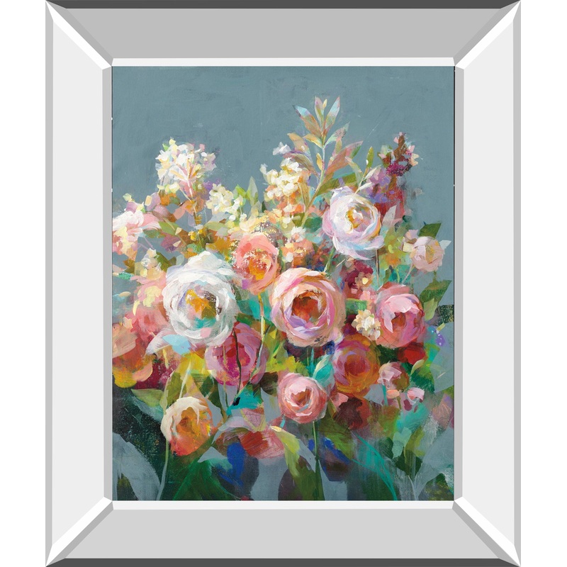 Joy Of The Garden II By Danhui Nai – Mirror Framed Print Wall Art – Pink
