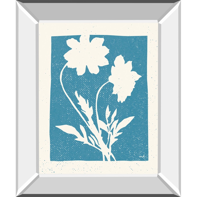 Joyful Spring I By Moira Hershey – Mirror Framed Print Wall Art – Blue