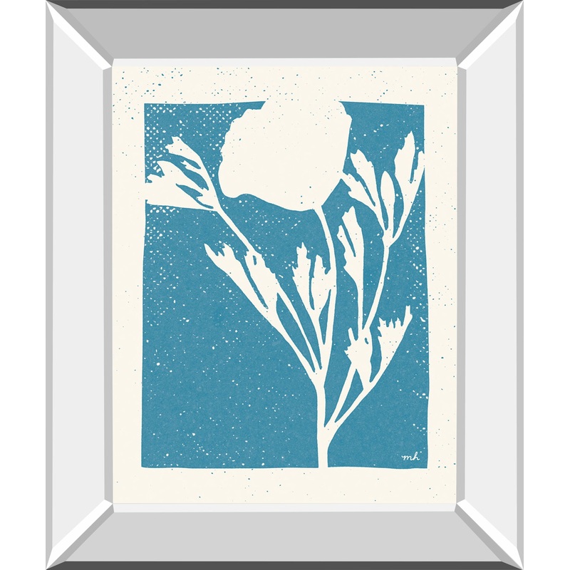 Joyful Spring II By Moira Hershey – Mirror Framed Print Wall Art – Blue