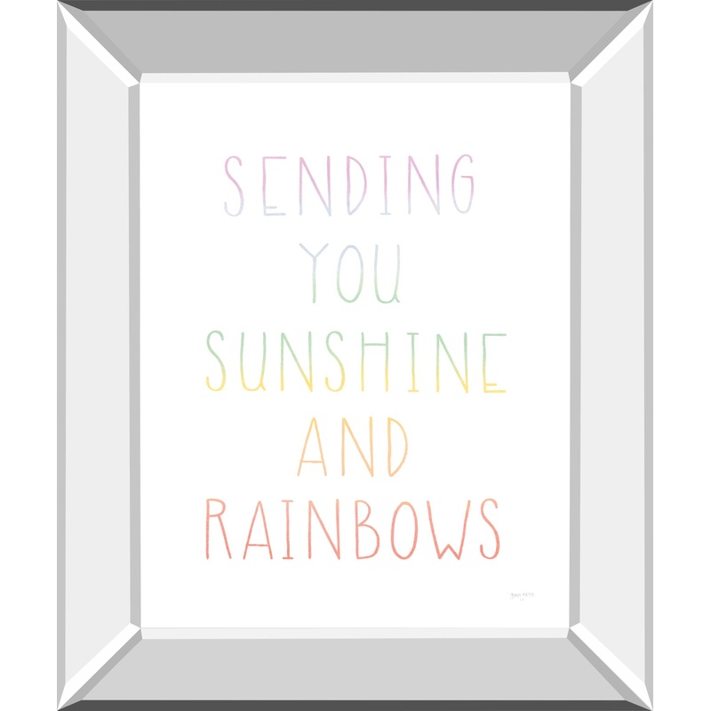 Lets Chase Rainbows VI By Jenaya Jackson – Mirror Framed Print Wall Art – White