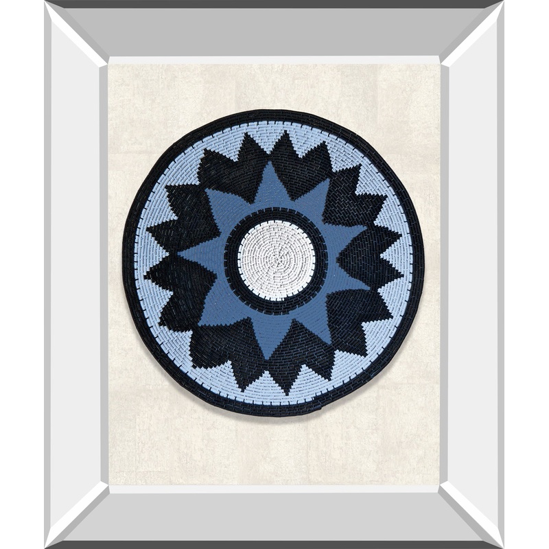 Mrembo By Mark Chandon – Mirror Framed Print Wall Art – Blue