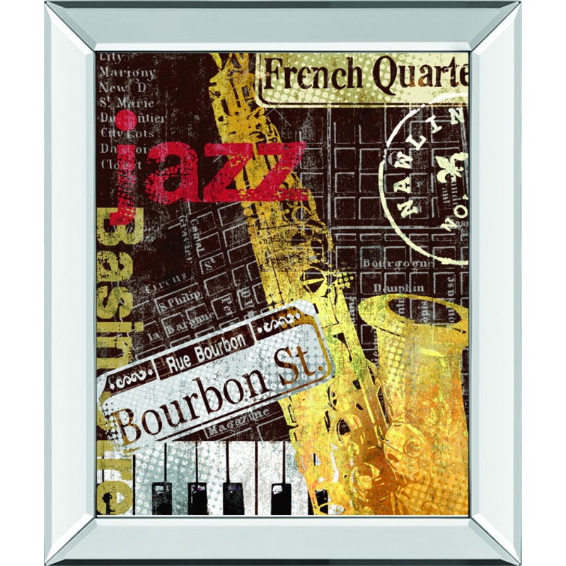 N’Awlins By Mallett, K – Mirror Framed Print Wall Art – Yellow