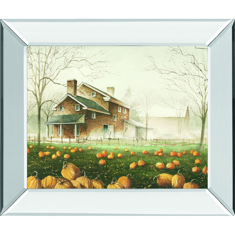 October Gray By John Rossini – Mirror Framed Print Wall Art – Green