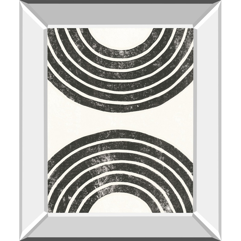 Over The Rainbow BW I By Moira Hershey – Mirror Framed Print Wall Art – Dark Gray