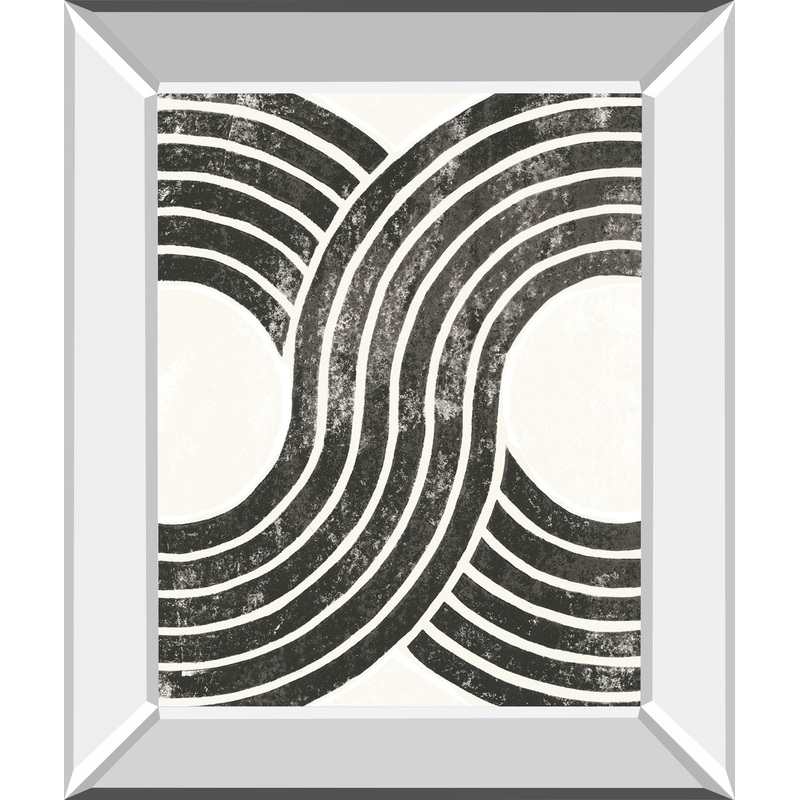 Over The Rainbow BW II By Moira Hershey – Mirror Framed Print Wall Art – Dark Gray