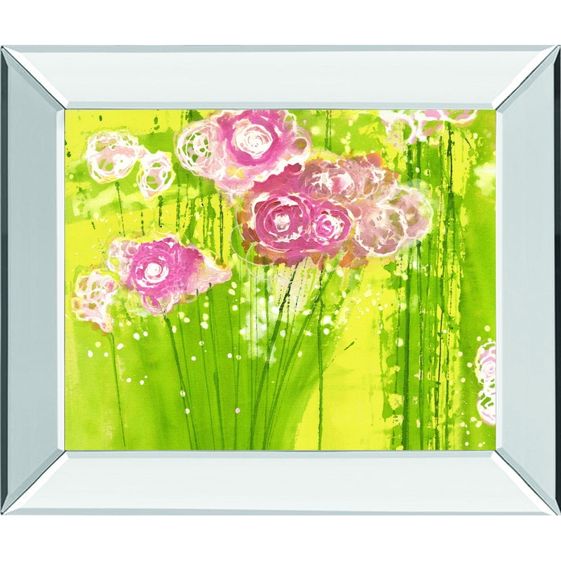 Spring Garden By Clusiau, A.C. – Mirror Framed Print Wall Art – Green