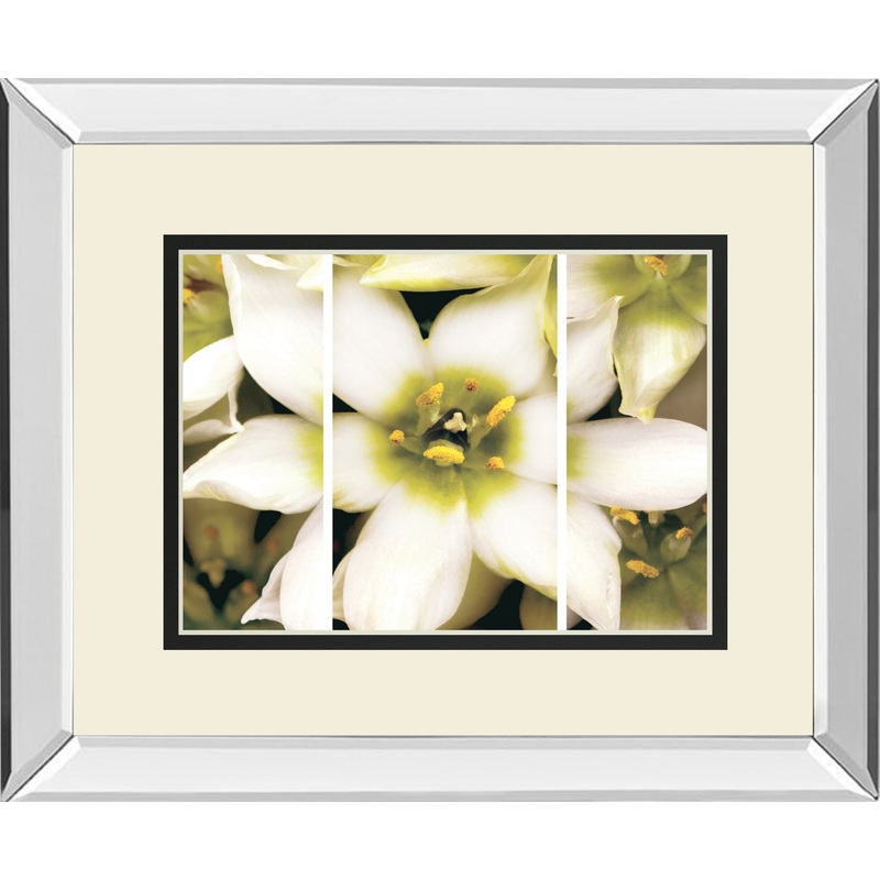 Star Of Bethlehem Triptych By Levine A. Mirrored Frame – White