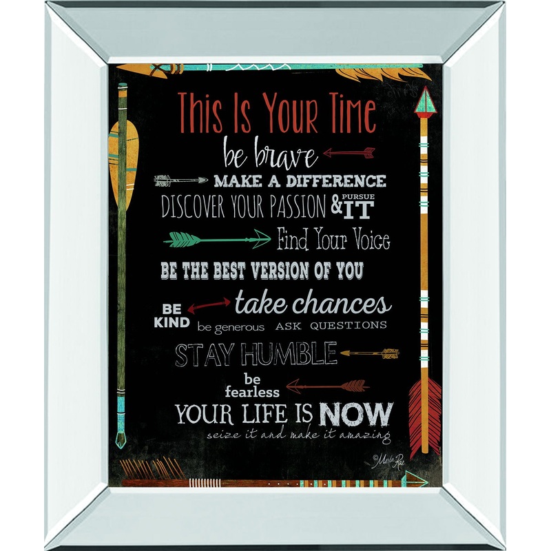 This Is Your Time By Marla Rae – Mirror Framed Print Wall Art – Black