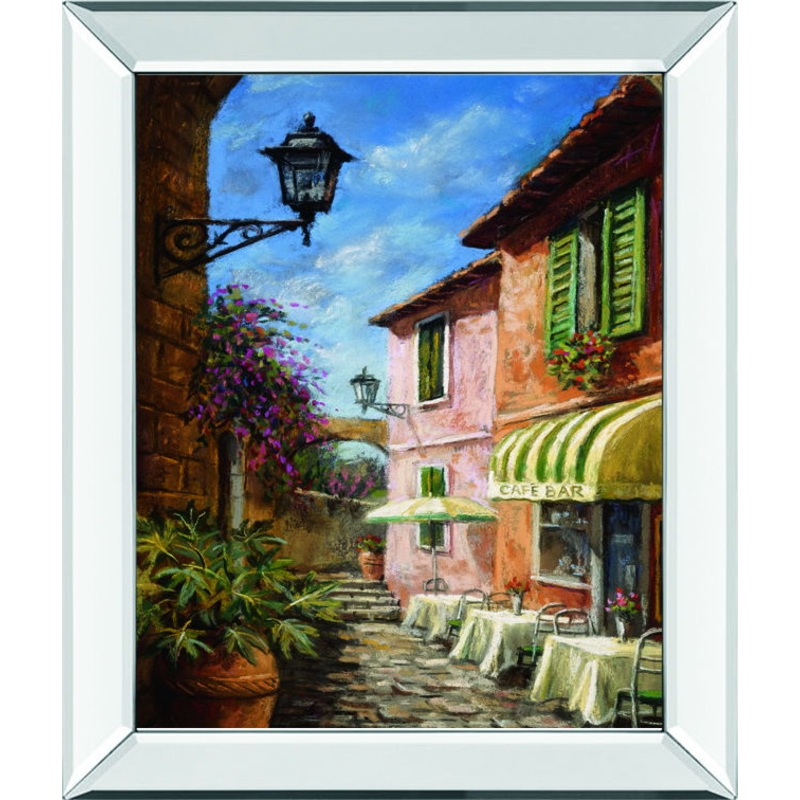 Through The Archway By Surridge, M – Mirror Framed Print Wall Art – Blue