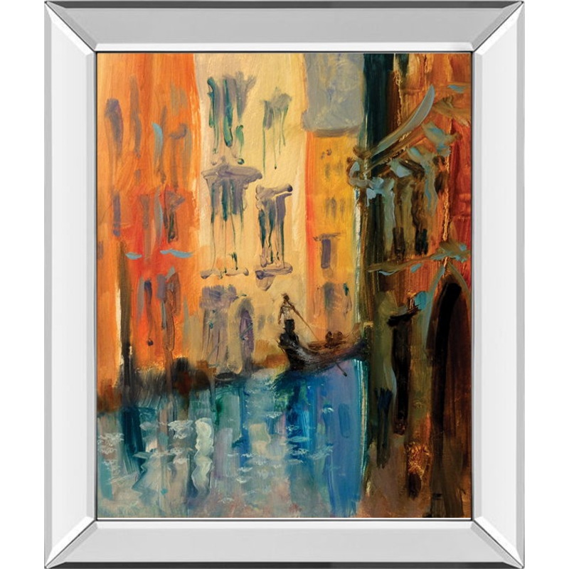 Venice I By Anne Farrall Doyle – Mirror Framed Print Wall Art – Orange