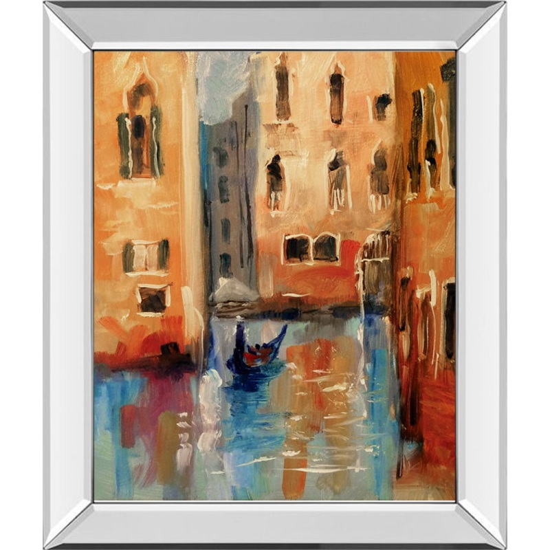 Venice II By Anne Farrall Doyle – Mirror Framed Print Wall Art – Orange
