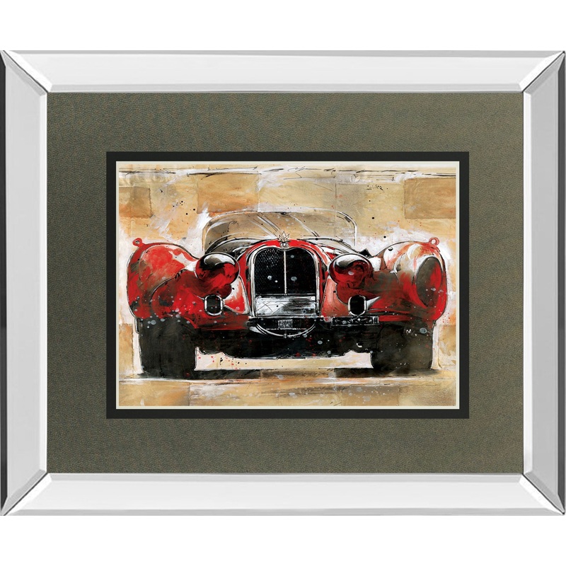 Vintage Red By Wiley M.g. Mirrored Frame – Red