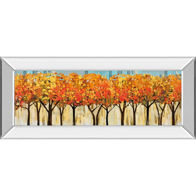 Avenue By Mark Chandon – Mirror Framed Print Wall Art – Orange