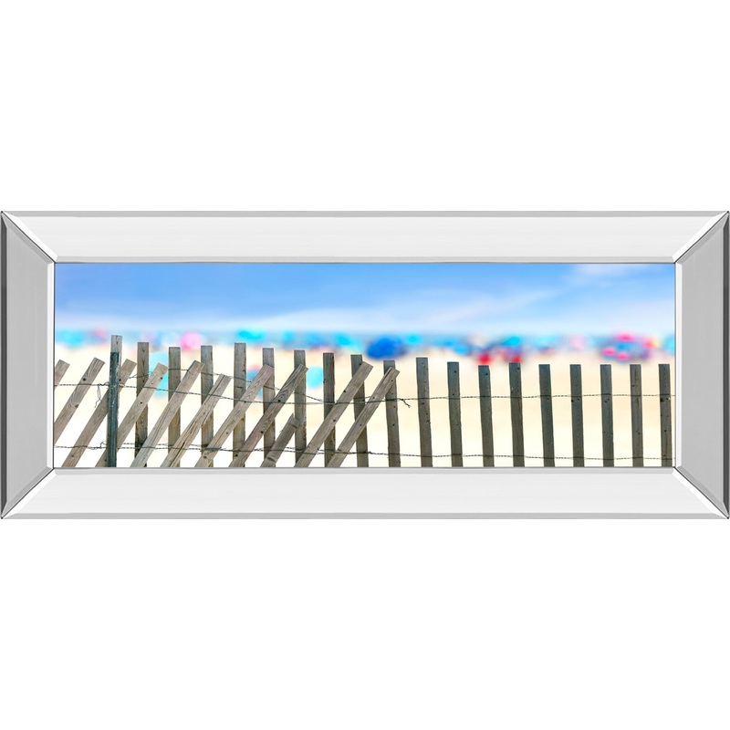 Beachscape Il By James Mcloughlin – Mirror Framed Print Wall Art – Blue