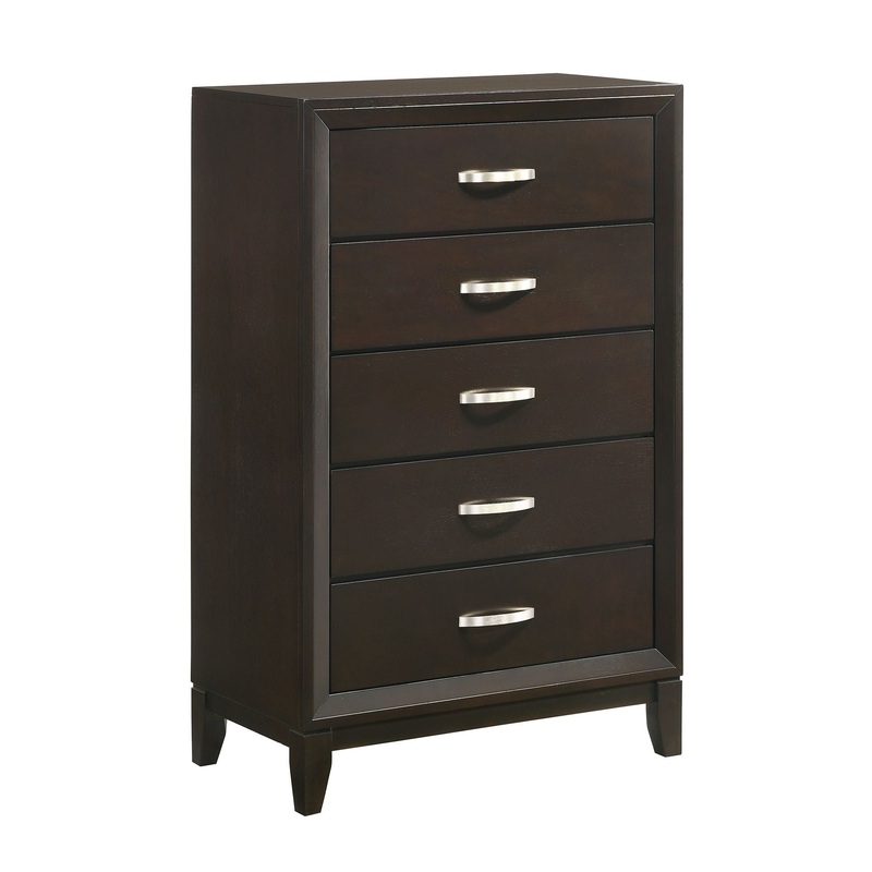 Beaumont – 5-Drawer Chest – Merlot