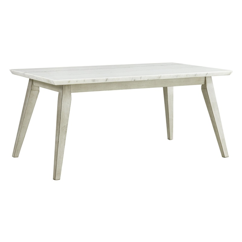 Bette – Dining Table With Marble Top – White