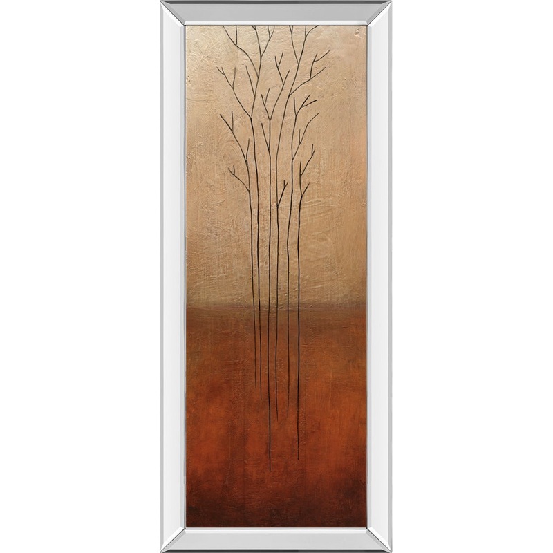 Branch Rouge I By Eve – Mirrored Frame Wall Art – Dark Brown