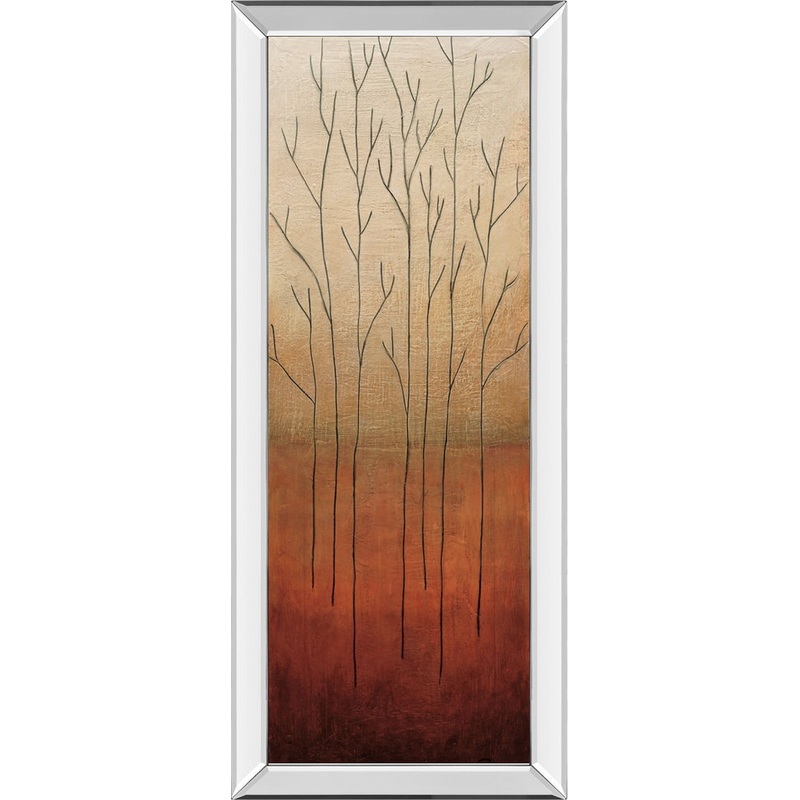 Branch Rouge II By Eve – Mirrored Frame Wall Art – Dark Brown