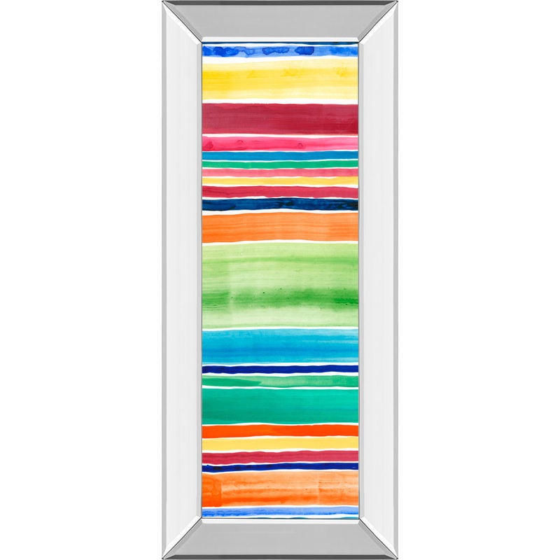 Cabana Panel I By Regina Moore – Mirror Framed Print Wall Art – Green