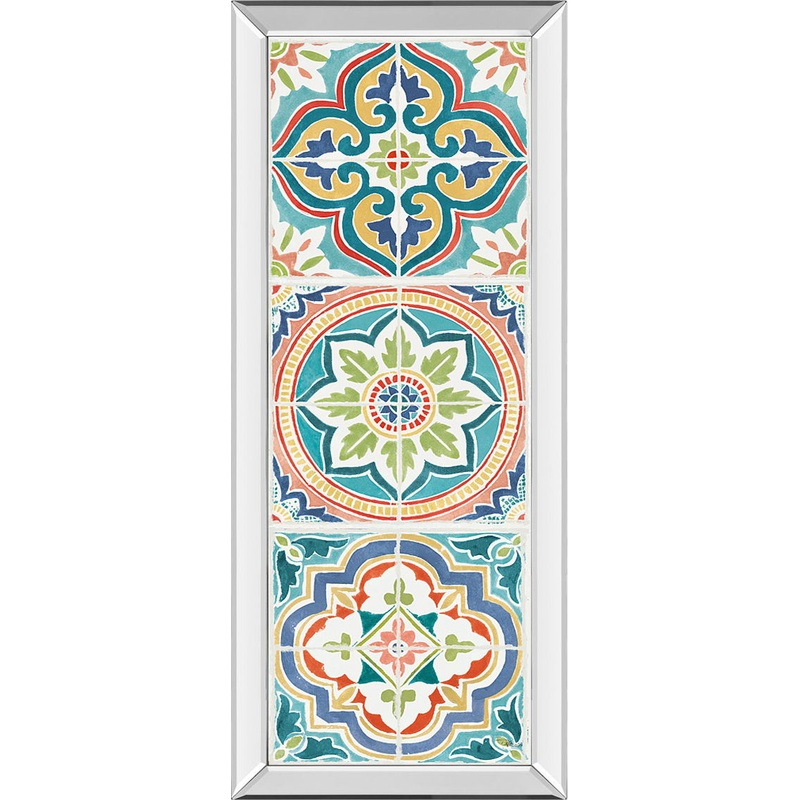 Colorful Journey VII By Pela Studio – Mirrored Frame Wall Art – Light Blue