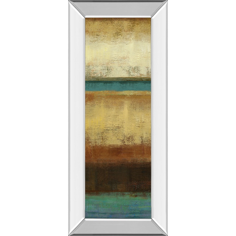 Earth By Allison Pearce – Mirrored Framed Print Wall Art – Blue