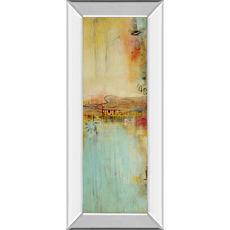 Eastside Story II By Erin Ashley – Mirror Framed Print Wall Art – Beige