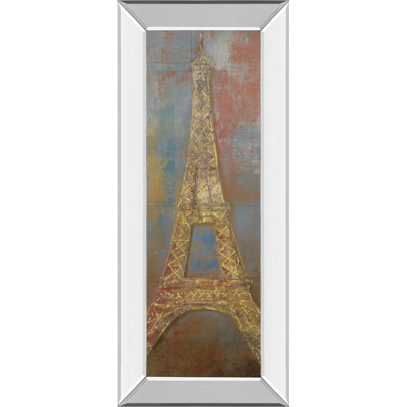 Eiffel By Longo – Mirror Framed Print Wall Art – Gold