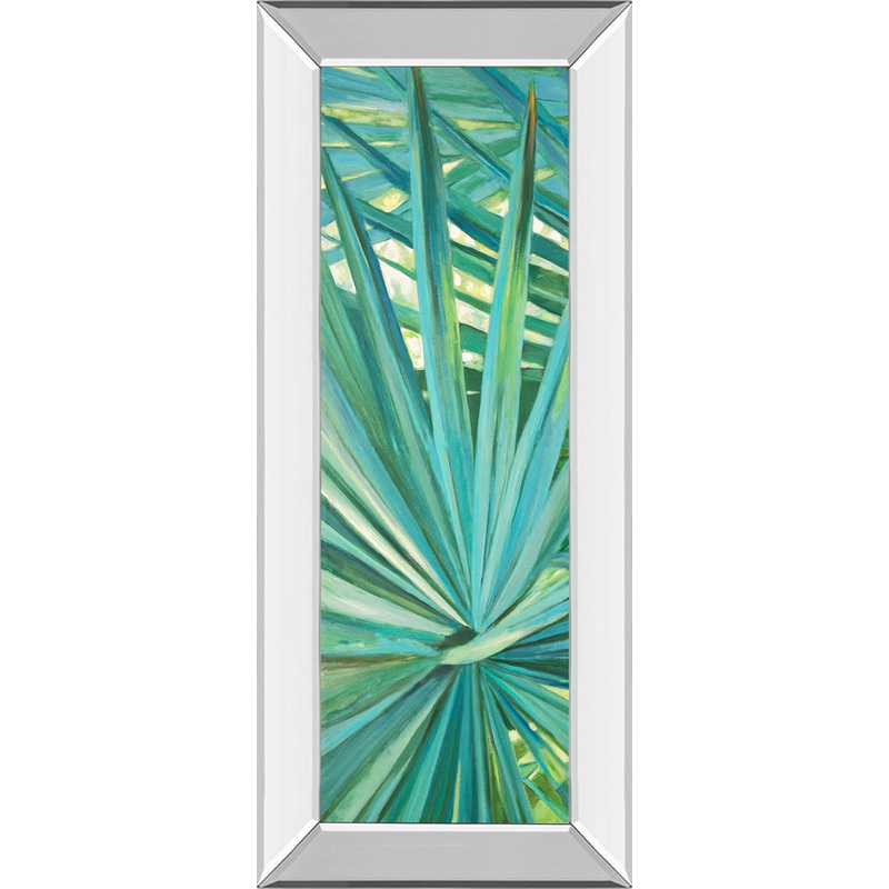 Fan Palm I By Suzanne Wilkins – Mirror Framed Print Wall Art – Green