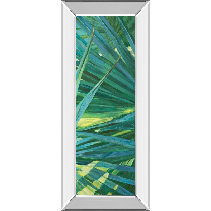 Fan Palm II By Suzanne Wilkins – Mirror Framed Print Wall Art – Green