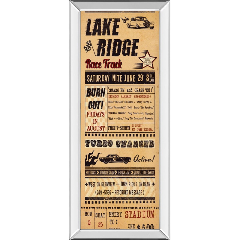 Lake Ridge By The Vintage Collection – Mirrored Frame Wall Art – Light Brown