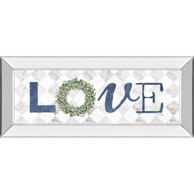 Love With Eucalyptus Wreath I By Marla Rae – Light Blue