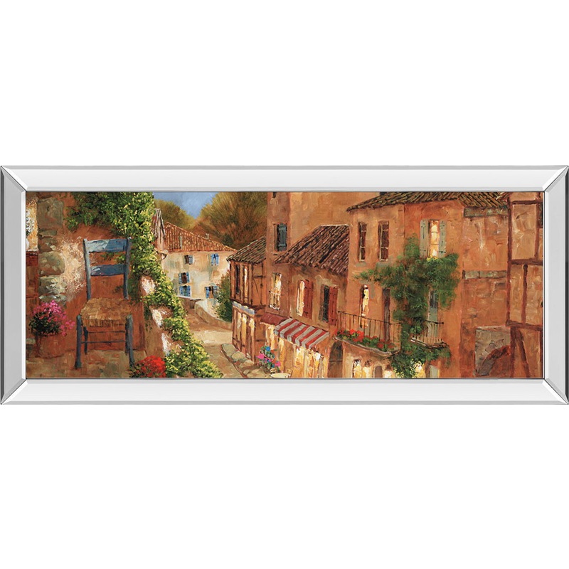 My Balcony By Archambault G – Mirrored Frame Wall Art – Dark Brown