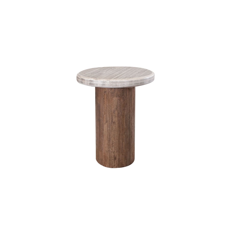 Sahara – End Table – Light Cream / Brown Caramel