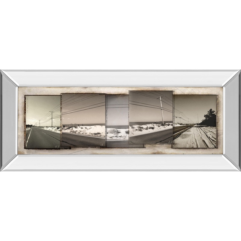 The Old Coast Road By Noah Bay – Mirror Framed Print Wall Art – Dark Gray