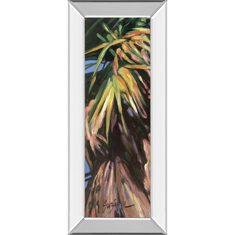 Wild Palm I By Suzanne Wilkins – Mirror Framed Print Wall Art – Green