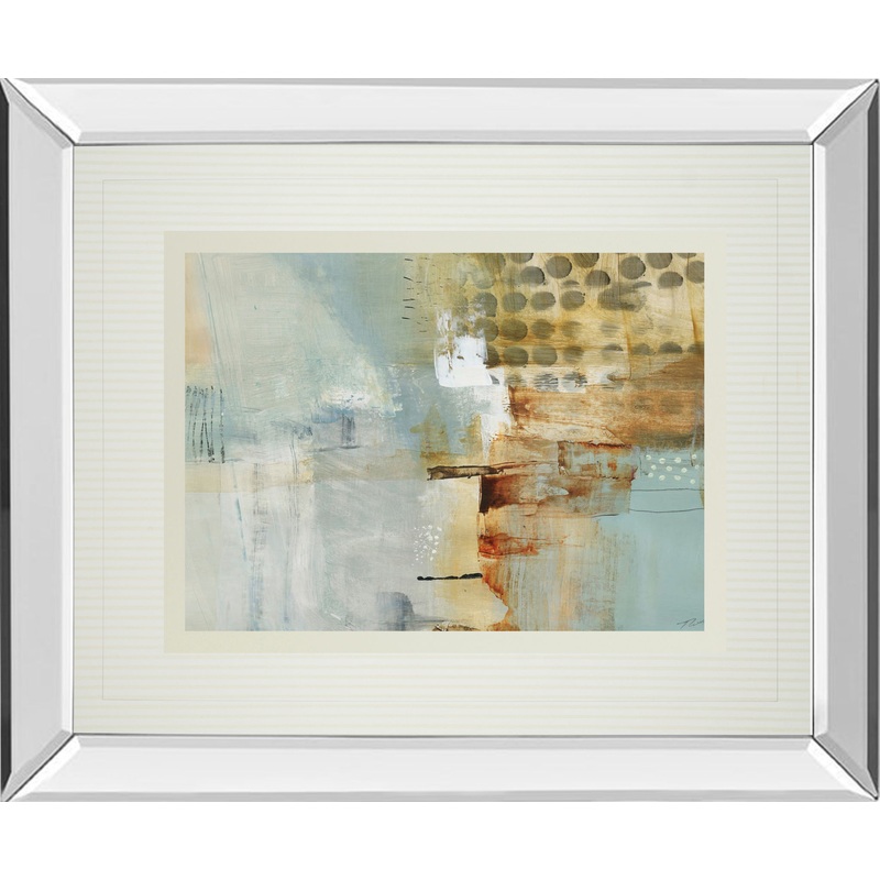 A Million Times Apart By Natasha Barnes – Mirror Framed Print Wall Art – Blue