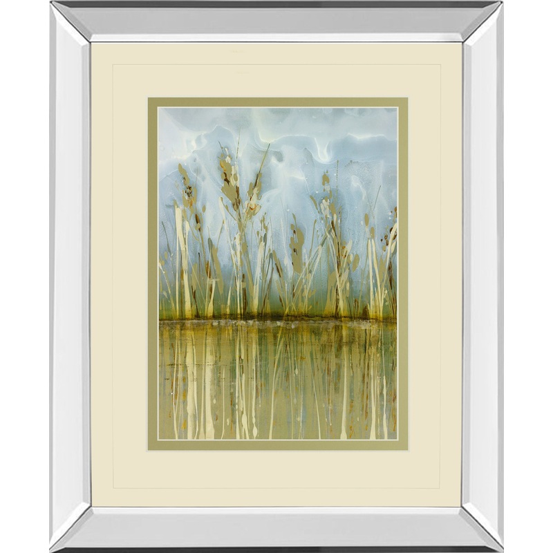Allure By Hollack – Mirror Framed Print Wall Art – Blue