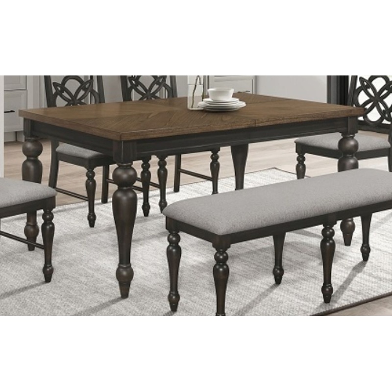 Crown Mark Furniture Hilara Dining Table in Dark Brown