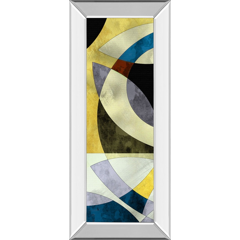 Elliptic Path III By James Burghardt – Mirror Framed Print Wall Art – Yellow