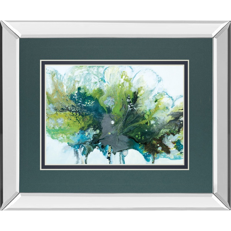 Imperial Frost By N. Barnes – Mirror Framed Print Wall Art – Green