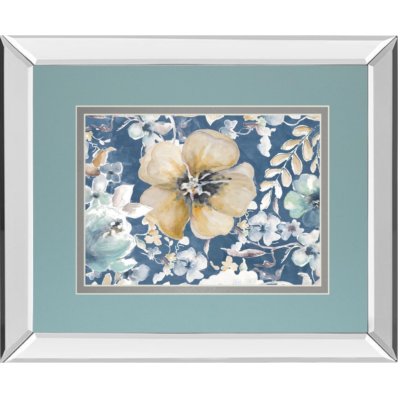 Indigo Beautiful I Mirror Framed By PatriciaPinto – Light Blue