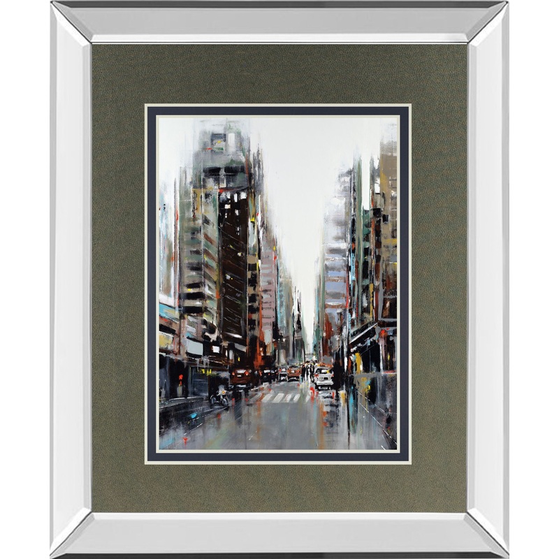 La Ville By Kadniri, A. – Mirror Framed Print Wall Art – Dark Gray