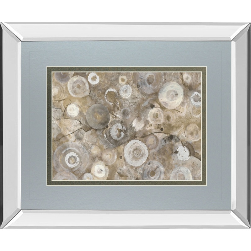 Natural Agate By Albena Hristova – Mirror Framed Print Wall Art – Blue