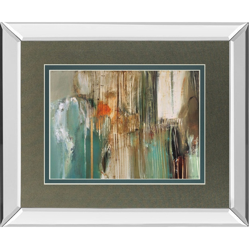 Peppermint Grove By Natasha Barnes – Mirror Framed Print Wall Art – Dark Brown