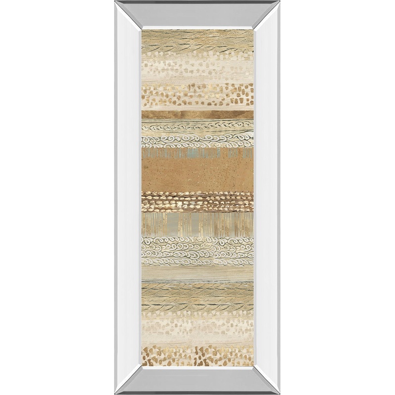 Placidity I By Tom Reeves – Mirrored Frame Wall Art – Light Brown