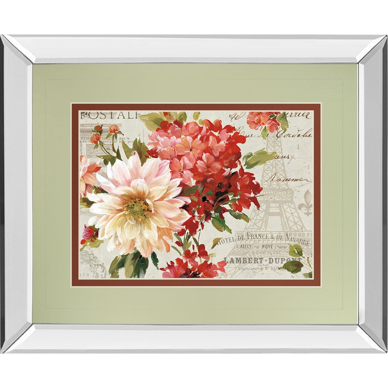 Ps Je T’aime I Light By Lisa Audit – Mirror Framed Print Wall Art – Red